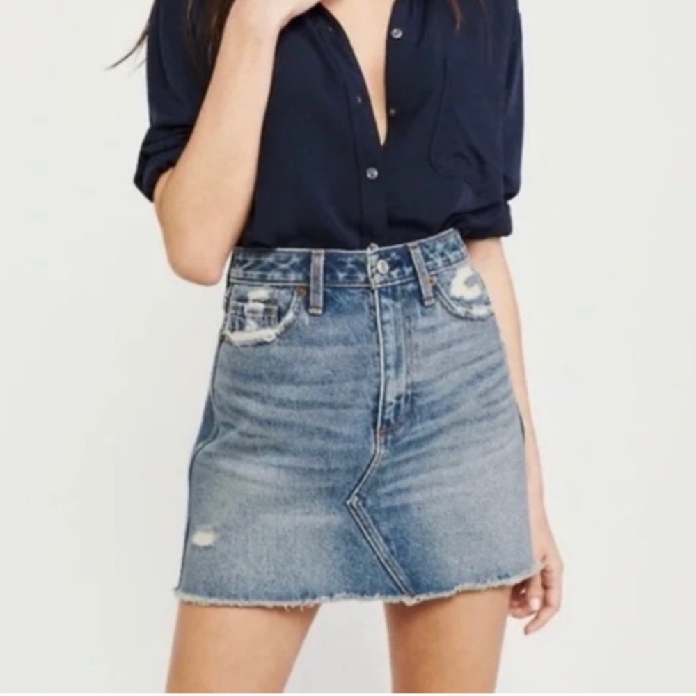 Abercrombie & Fitch Natural Rise Denim Jean Skirt Size 32/14